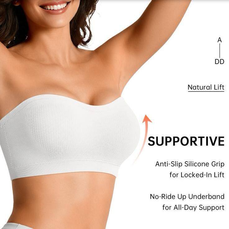 Strapless Push-Up Bra for Cross-Border European and American Markets, Non-Slip, Amazon Style, Plus-Size Women's Bra