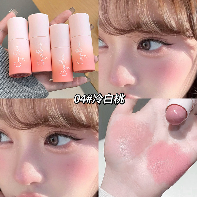 Gege oso suave niebla color blush bar baja saturación coreana maquillaje desarrollo color blush fábrica al por mayor