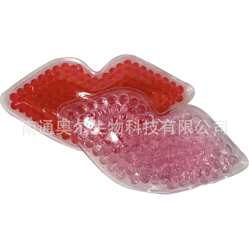 Lip shape beads ice pack/gel particles hot and cold bag printable logo multicolor beads optional Lip shape beads ice pack/gel particles hot and cold bag printable logo multicolor beads optional