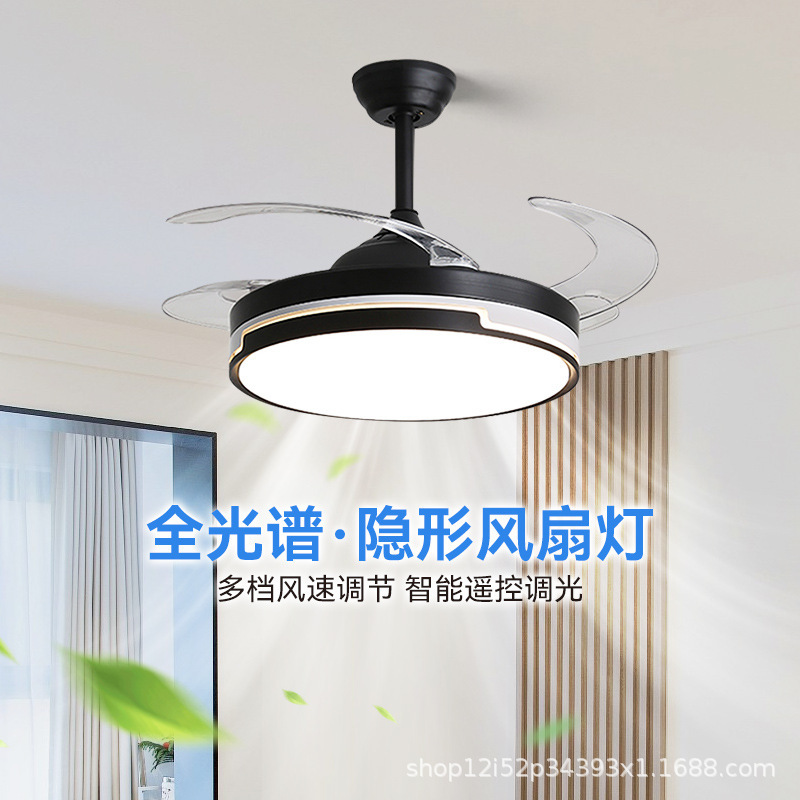 Invisible Fan Lamp Ceiling Fan Lamp Ceiling Home Living Room Dining Room Bedroom Fan Chandelier