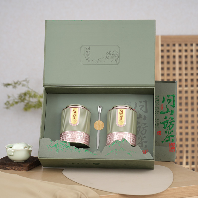茶叶礼盒空盒高档通用金骏眉正山小种龙井绿茶双铁罐包装盒空礼盒