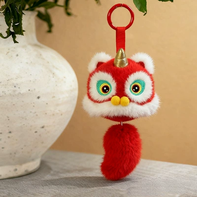 Oyuncaq yastıqlar Year Pillow Plush Toy Home - red-lion-pendant-15cm30g