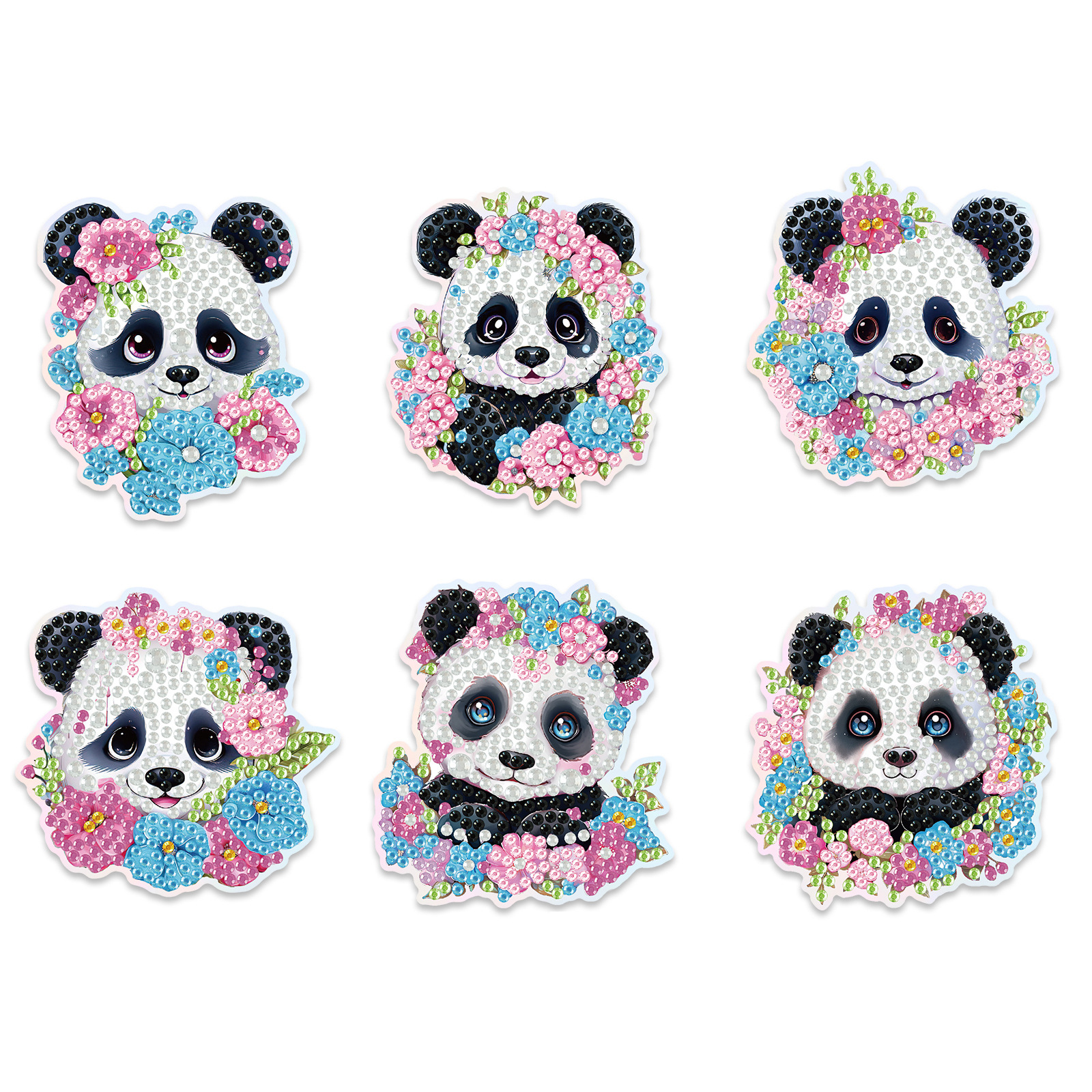 Ventas transfronterizas mejores pinturas de diamantes hechas a mano artesanías de dibujos animados animales suaves pegatinas magnéticas multi-pieza pegatinas de refrigerador de cocina