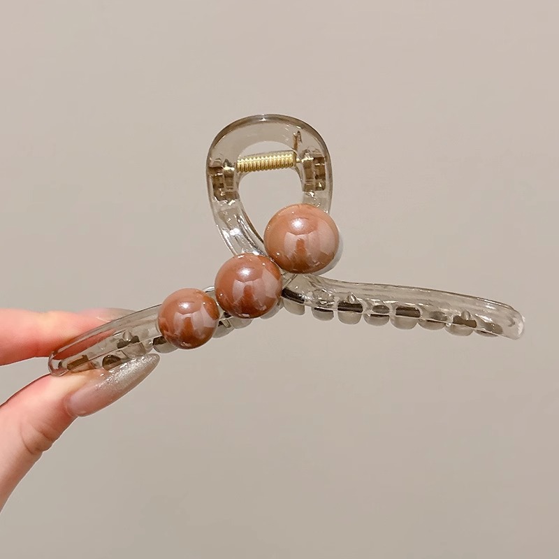 Horquilla de temperamento elegante francés, pinza de tiburón de acrílico para mujer, pinza de agarre grande, accesorios para el cabello, horquilla de sensación de alta calidad al por mayor