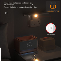 New Amazon UK-standard wall plug adapter with two options: wall plug or socket, includes night light tray, UK-standard socket adapter