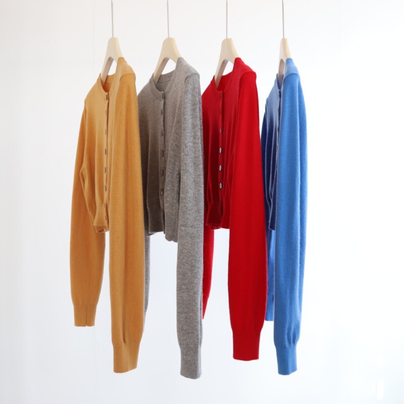 Early Spring Short Cardigan for Women, Single-Breasted, Sweet and Spicy Style, Waist-Cinching, Round Neck, Wool Blend Top, Jacket, Cardigan Early Spring Short Cardigan for Women, Single-Breasted, Sweet and Spicy Style, Waist-Cinching, Round Neck, Wool Blend Top, Jacket, Cardigan