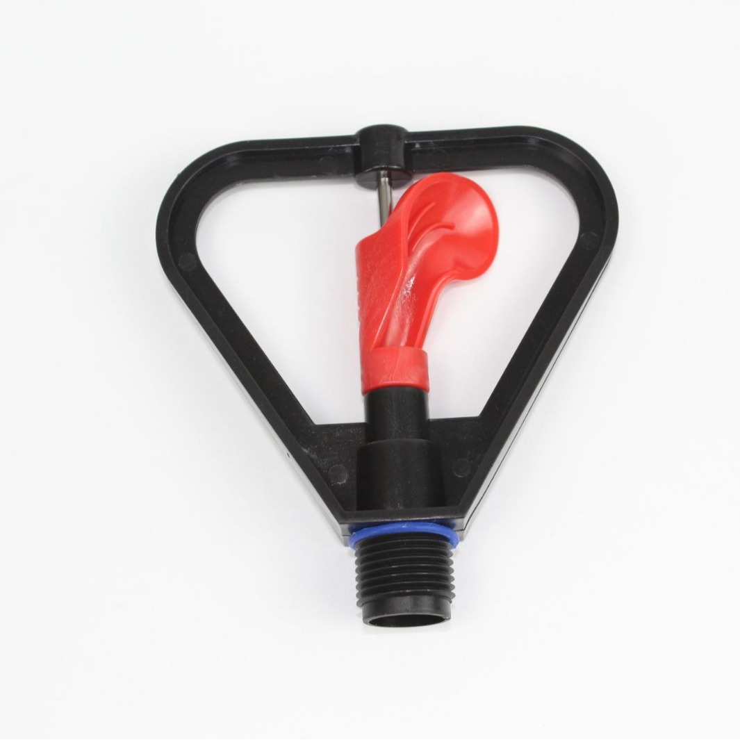 4 puntos de chorro de mariposa de plástico corazón rojo lluvia césped rotativo automático de riego techo enfriamiento 4 puntos DN15 jardinería