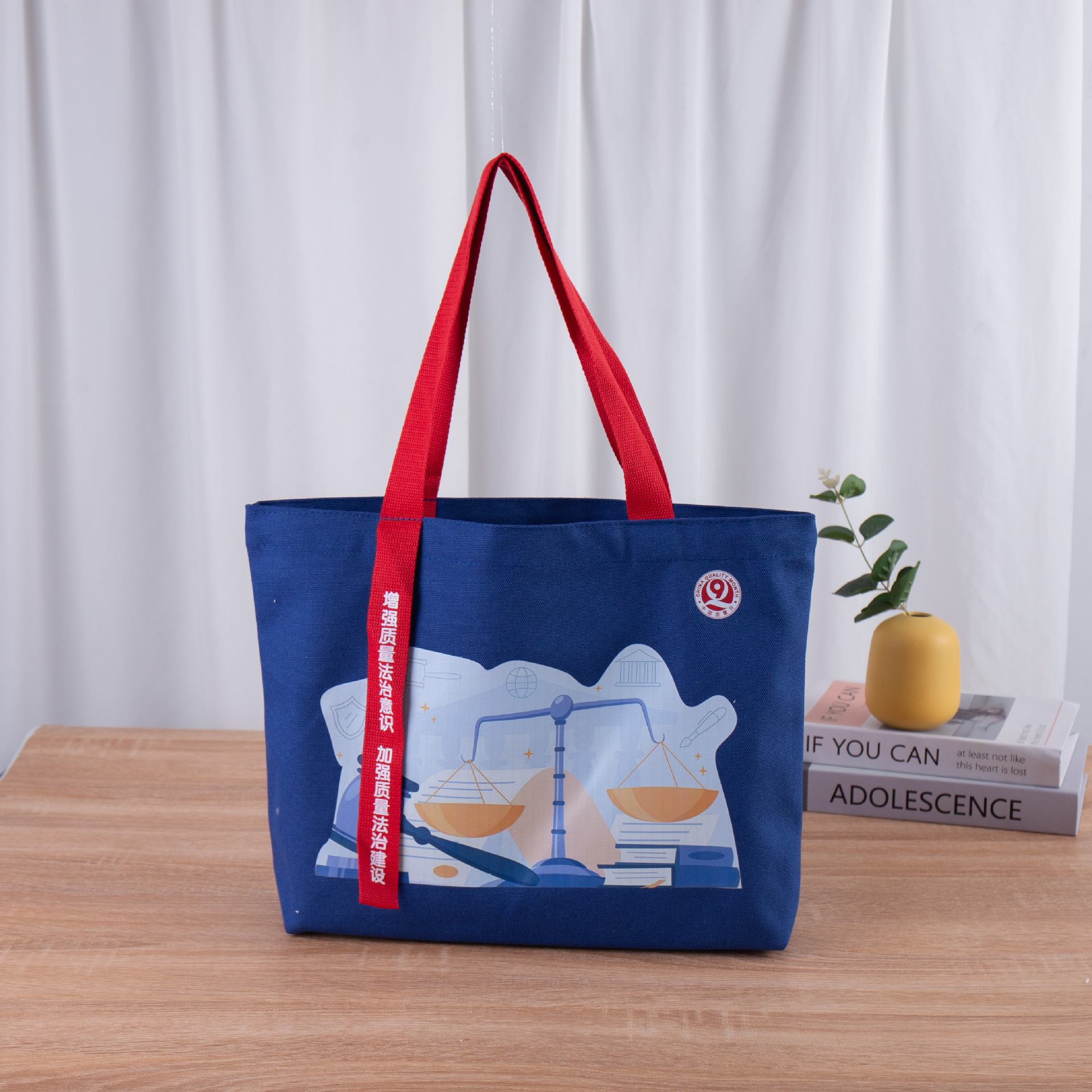 复古加厚帆布包带拉链学生创意单肩手提帆布袋文艺百搭礼品袋批发