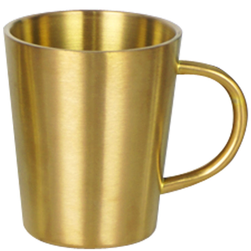 304 de acero inoxidable de estilo coreano taza de agua de doble capa taza con mango anti-escaldado taza de café taza de leche taza del hogar