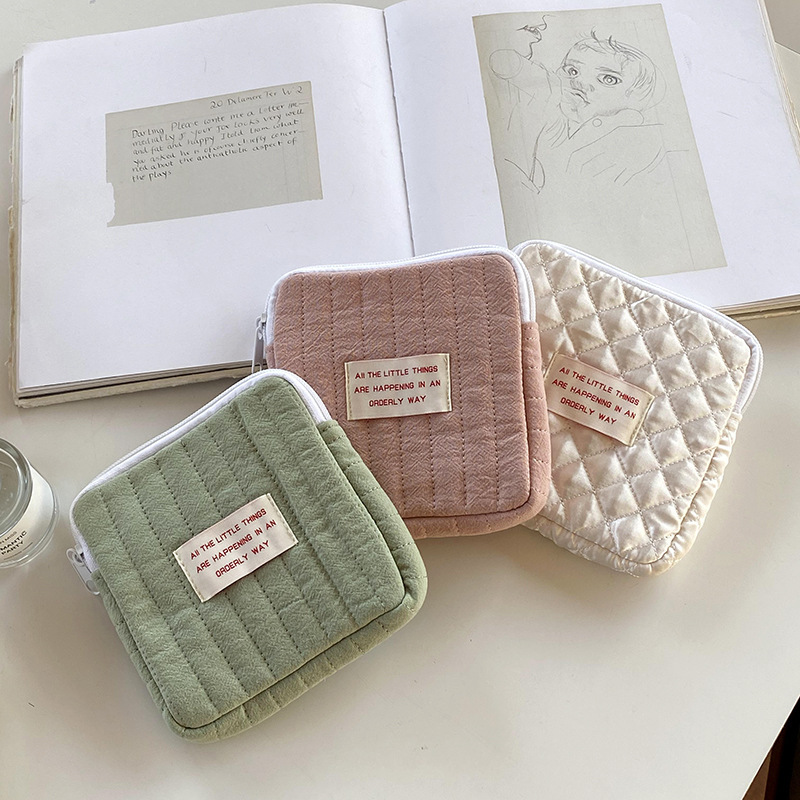 三沢/かわいい携帯化粧バッグ衛生綿バッグイヤホン口赤包デジタル整理収納バッグ|undefined