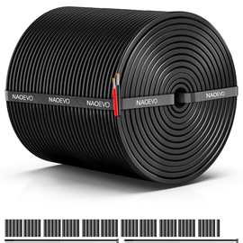 8-12AWG双芯镀锡铜线12V低压PVC电缆汽车船用LED灯饰电源线100ft