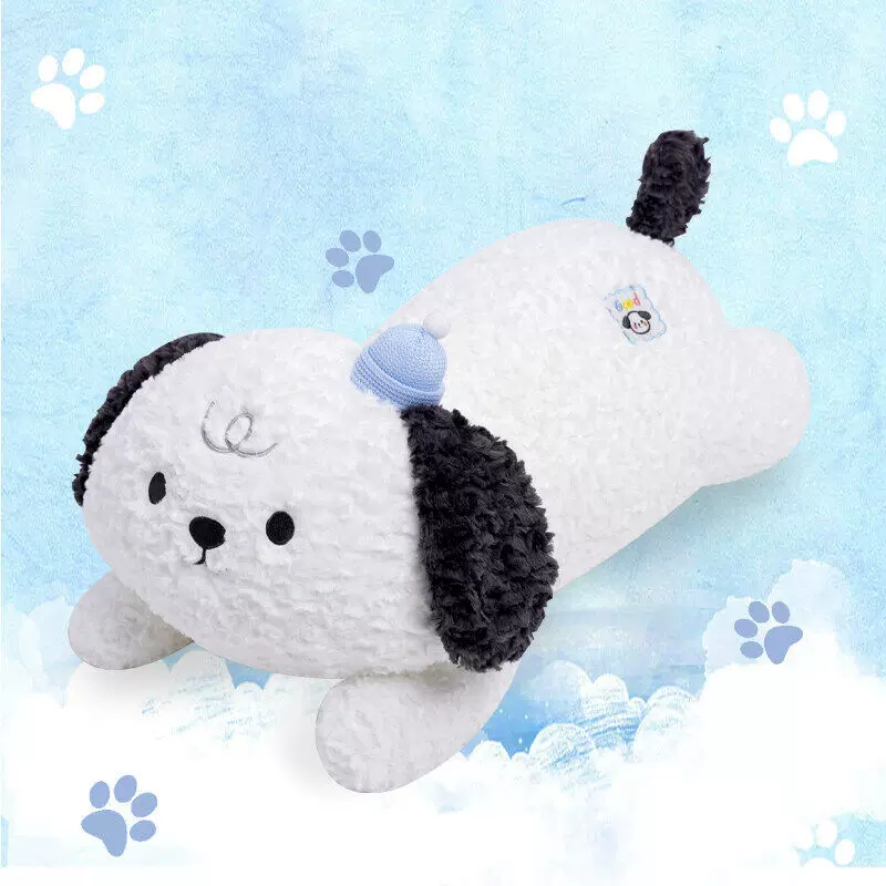 可爱戴帽子小狗毛绒公仔卡通小狗造型陪伴玩具小狗护腰靠垫