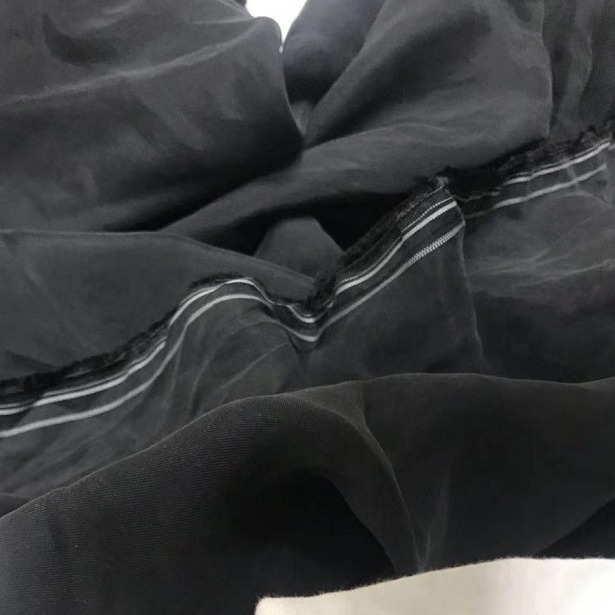 捡漏重磅日本进口面料100%铜氨丝砂洗黑色春夏裙裤高贵礼服衫