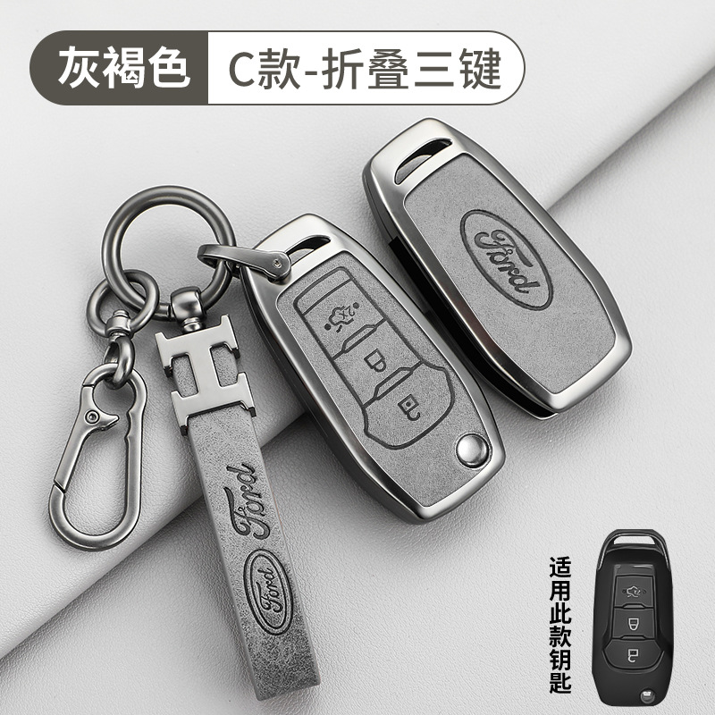 C 접이식 3 버튼 레트로 회색 다크 브라운 쉘 H 가죽 버클 D 버클 호스 슈