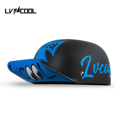 Motosiklet kaskı (dəbilqə) – Motorcycle Battery Vehicle Riding - matte-blue-cool-2-m