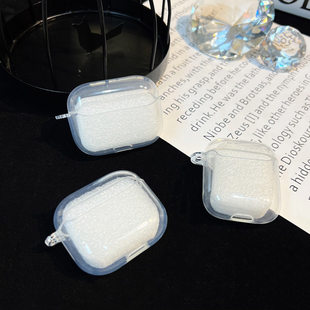 Apple, compatible silicone transparent protective case, wireless headphones, DIY