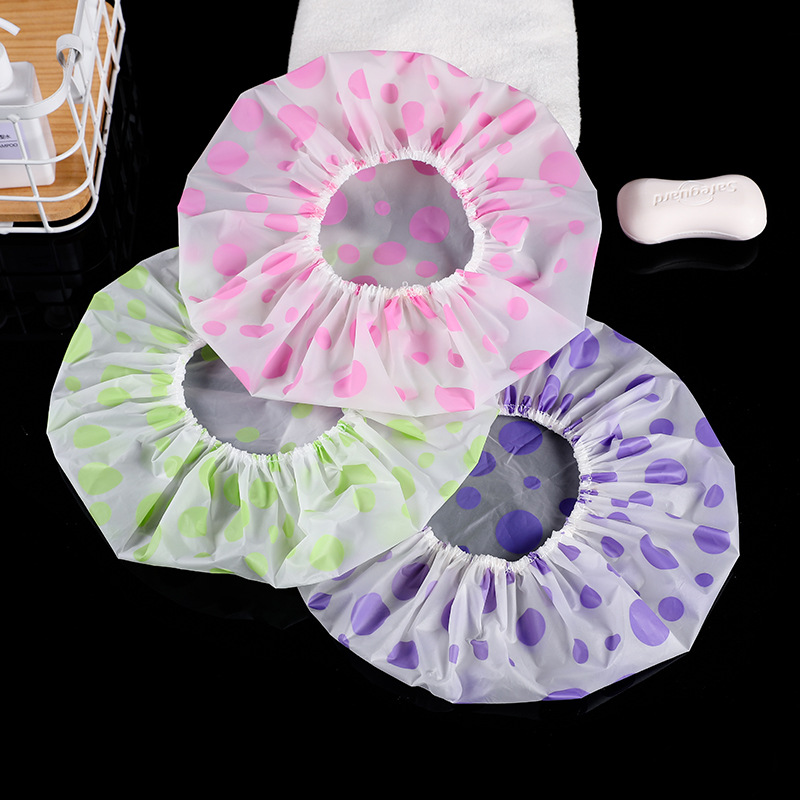 EVA防水浴帽一次性沐浴帽 卡通印花洗澡頭套防油煙帽子廠家批發