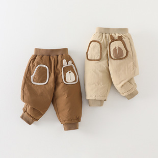 Children's Down Pants 2024 Winter Baby Thickened Warm Down Pants Winter Boys' Down Pants Category A