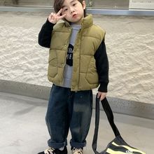 儿童羽绒棉马甲2025休闲装坎肩加棉背心宝宝男童女童通穿秋冬保暖