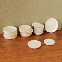 Dollhouse娃娃屋配件迷你食玩菜碟餐盘盆子碗杯微缩模型ob11摆件