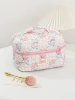 K1198-pink rose blue knot-L