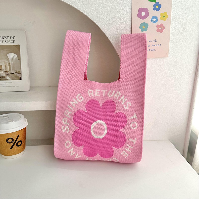 Bolsa de mochila, bolso de mujer universal original de primavera y otoño nuevo nicho bolso de mano de punto con bolso de regalo bolso de mano chaleco