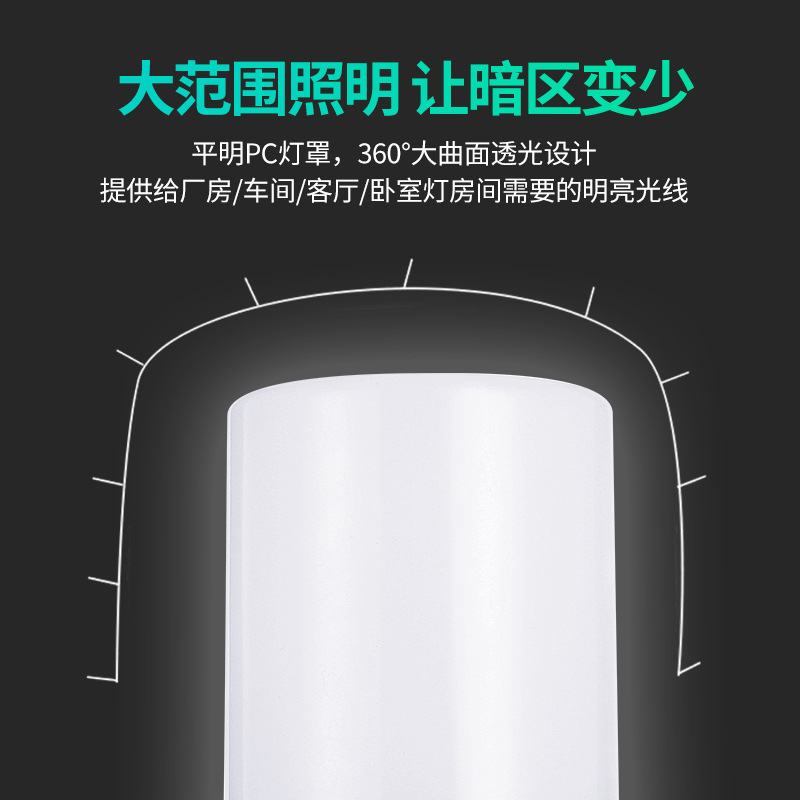 lámpara de ahorro de energía LED lámpara de ahorro de energía ultra brillante lámpara de protección de ojos de luz blanca doméstica E27 tornillo de ahorro de energía iluminación interior cilíndrica