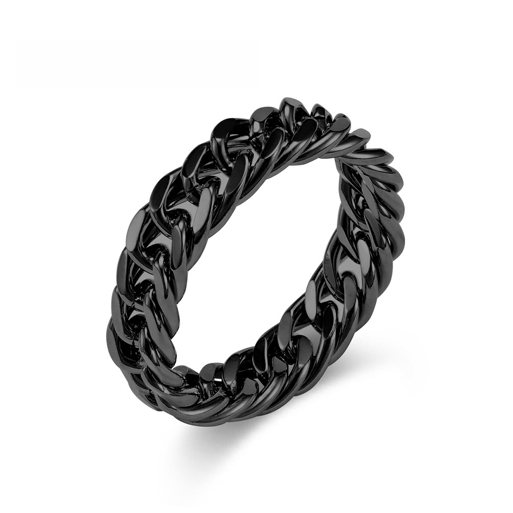 European and American cold air double weaving Cuba chain ringsless…