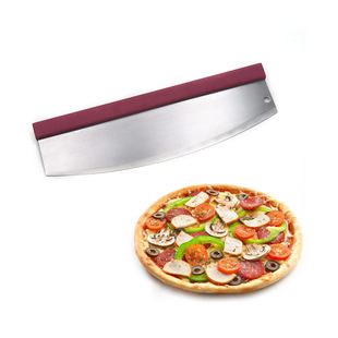 Оптовая продажа из нержавеющей стали нож для пиццы Резиновая ручка pizza для резки торта нож муки нож для открытия обоюдоострый инструмент для выпечки