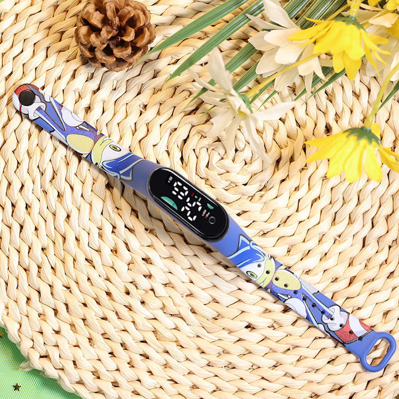 2024 explosión de chatarra oso de café M9 impresión pulsera relojes de pulsera niños estudiantes moda lindo reloj electrónico LED