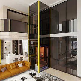 家用电梯二三四五层小型液压曳引观光室内外复式自建房别墅升降梯