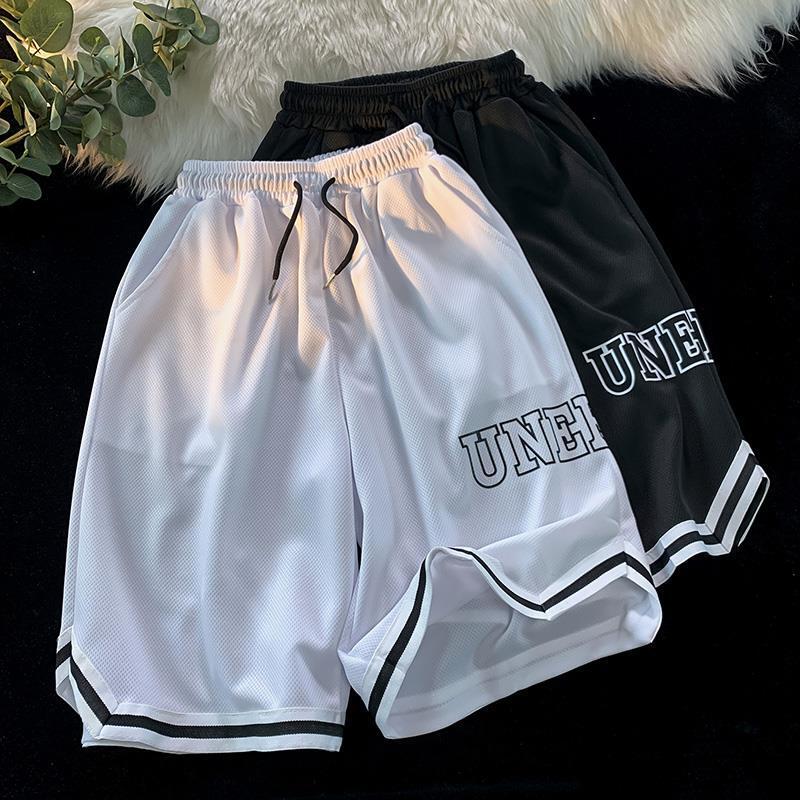 American basketball shorts men's summer thin quick-drying fifth pants high street ins fashion brand loose plus size sports pants
