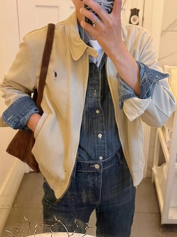 在庫あり ハイバージョン RL ラフ刺繍ポニーロゴ ポロカラージャケット ジャケット 男女兼用 万能カジュアル|undefined