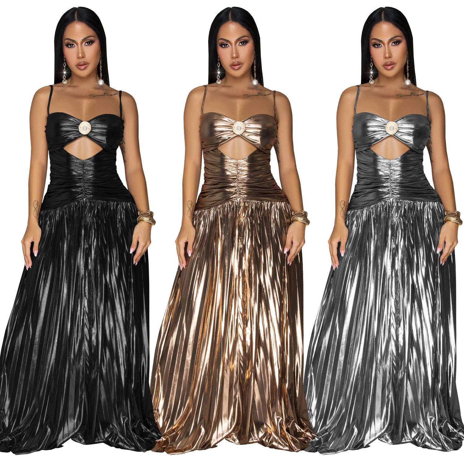 C7523 Aliexpress transfronterizo Amazon Europa y América de moda femenina sexy elegante vestido de baile flash