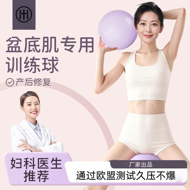 普拉提小球25cm瑜伽球盆底肌小球训练加厚防爆健身平衡瑜伽球翘臀|undefined