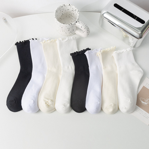 Lace socks for women spring and summer thin ins trendy Lolita JK style stockings wholesale cotton deodorant short socks new