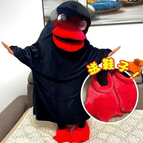 Gintama Elizabeth Duck Cute Cartoon Flannel Pajamas, Psyduck Hooded Pajamas, Funny Couple Home Wear