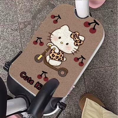 Avtomobil döşəmə paspasları — Scraper Wire Ring Floor Mats - cherry-kitten-3050cm-silk-circle-foot-mat