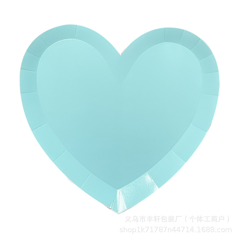 Niceparty 10 bandejas de papel de amor pastel bandejas de frutas desechables de fiesta de cumpleaños decoración de escenario