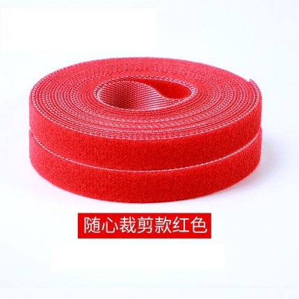 Velcro cable tie nylon auto-adhesivo gancho lana mismo cuerpo de datos Cable de gestión de cable Dispositivo de unión de la planta de Velcro espalda con espalda cinturón de unión