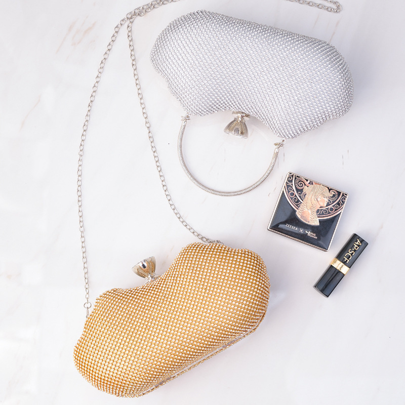 Bolso de noche de fiesta transfronteriza bolso de vestido de decoración de diamantes bolso de hombro de cadena de embrague retro europeo y americano banquete bolso de mujer al por mayor