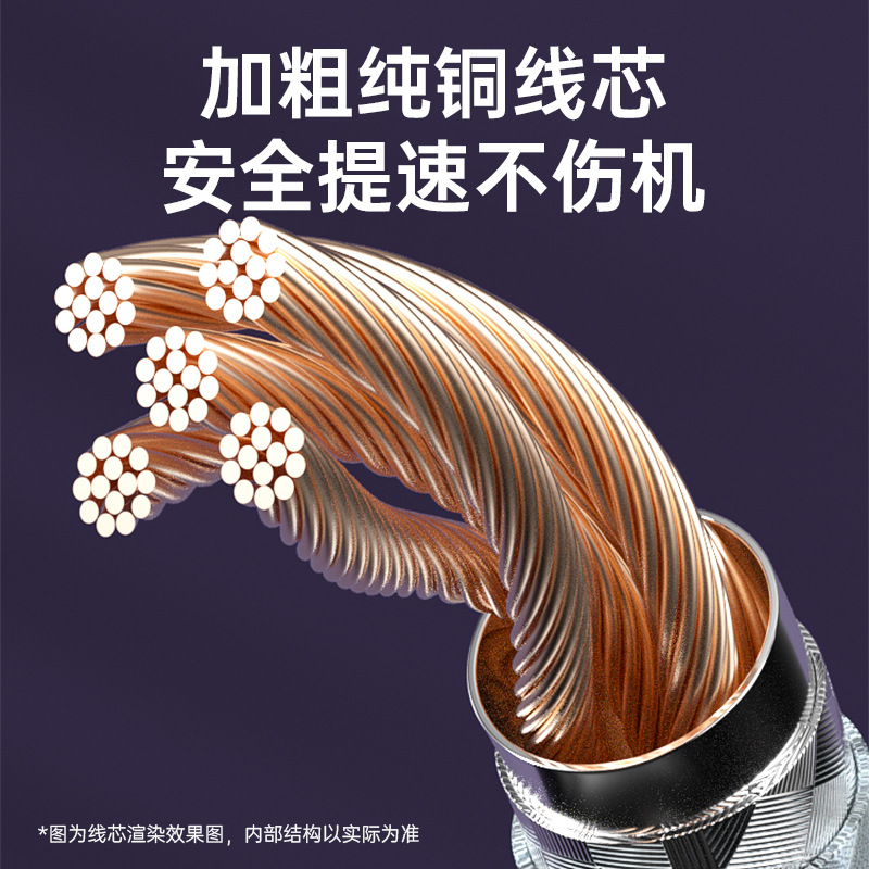 車載66W快充手機充電線適用華為type蘋果16PD27W四合一加長數據線 4