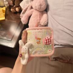 ドーパミン漫画かわいいカードホルダーコイン ID カードヘッドフォン銀行カード収納多層多用途大容量カードホルダー