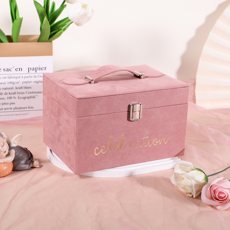 クリエイティブな結婚式の記念品ボックス、結婚式のキャンディボックス、ブライズメイドの返礼品ボックス、親友の誕生日用メイクボックス、ベルベットボックス|undefined