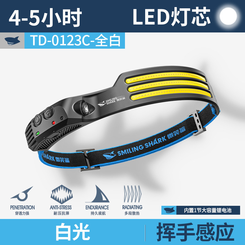 超軽量ミニ手を振る誘導式高輝度ヘッドランプマルチレベル光源赤色光フラッシュポータブルヘッドランプ|undefined