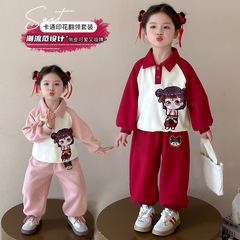 女童网红套装好看春秋装2025新款儿童女孩秋季衣服休闲运动两件套
