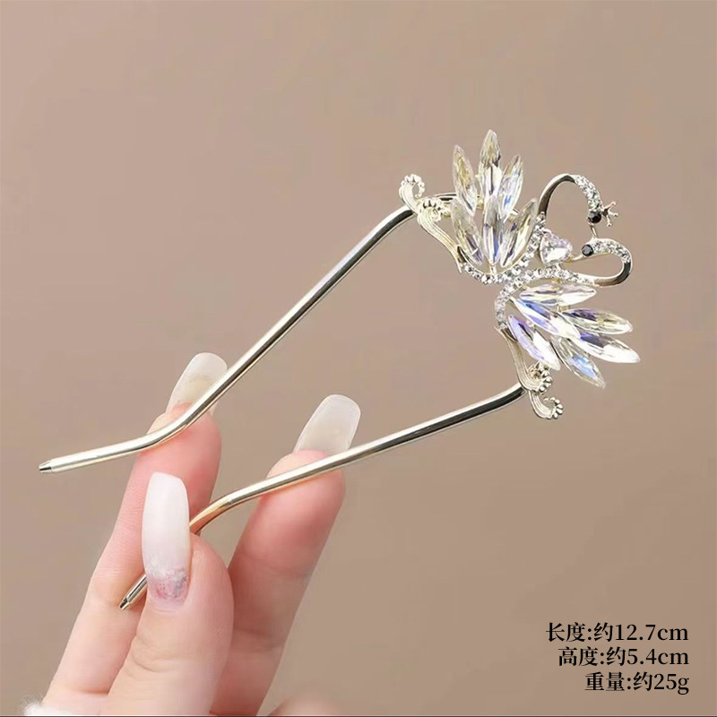 Gufeng Hanfu Accesorios para el cabello Horquilla para el cabello en la parte posterior de la cabeza Chica de estilo chino Too de balanceo con flecos Horquilla Accesorios para el cabello al por mayor