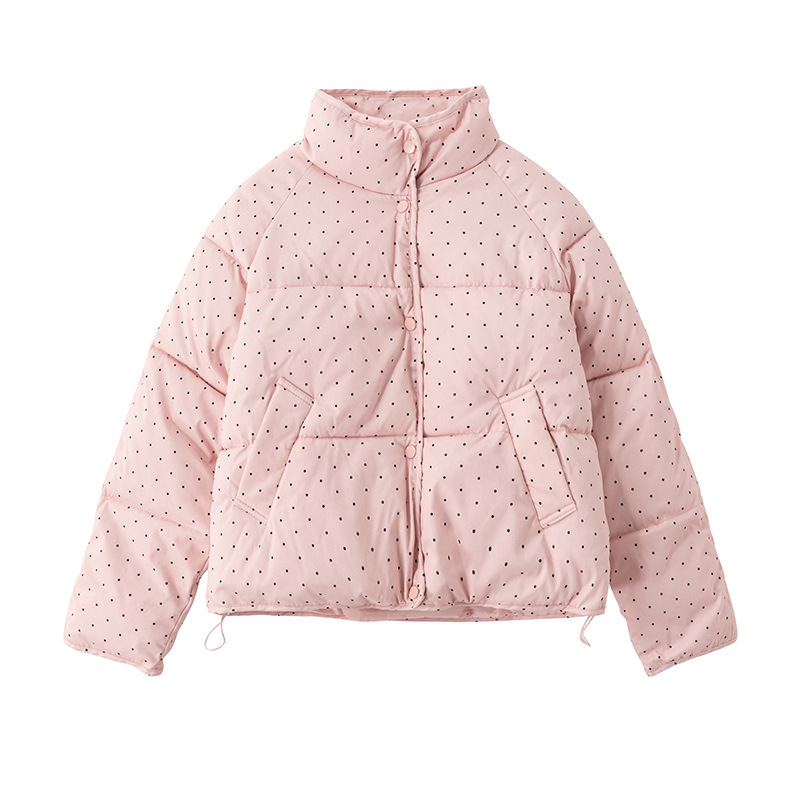 Spot de comercio exterior 2025 invierno japonés y coreano dulce estudiantes ondas de cuello corto pan chaqueta de algodón chaqueta mujer