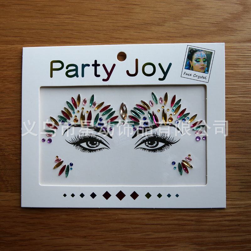 gems face sticker �¿�ѹ����ˮ��ü��������װ������diy HF-89