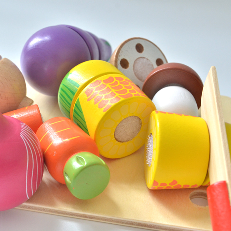 Juguete educativo de madera para cortar verduras para niños pequeños, juego para padres e hijos de 2 a 3 años, regalo de cocina para las fiestas.